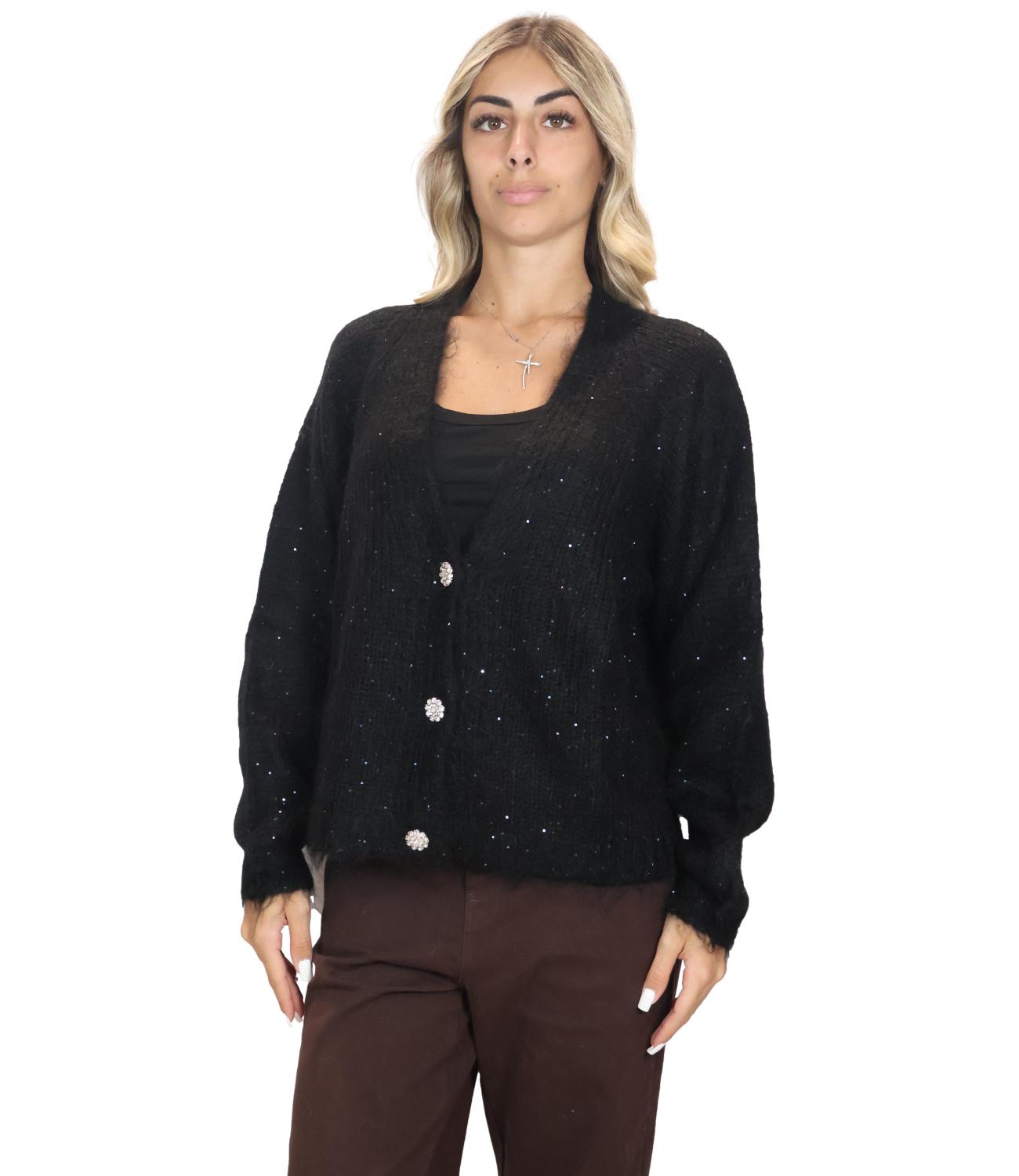 Cardigan Kontatto 3M1831C Donna - NerO-Black