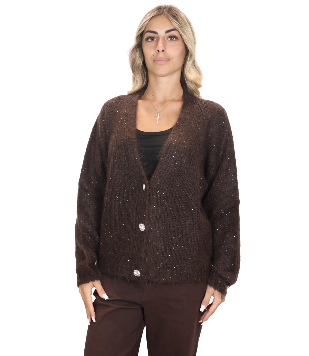 Cardigan Kontatto 3M1831C Donna - Moka