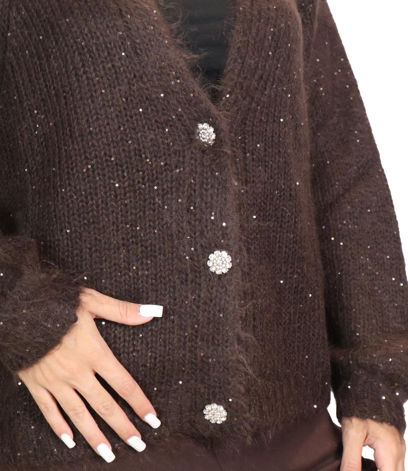 Cardigan Kontatto 3M1831C Donna - Moka
