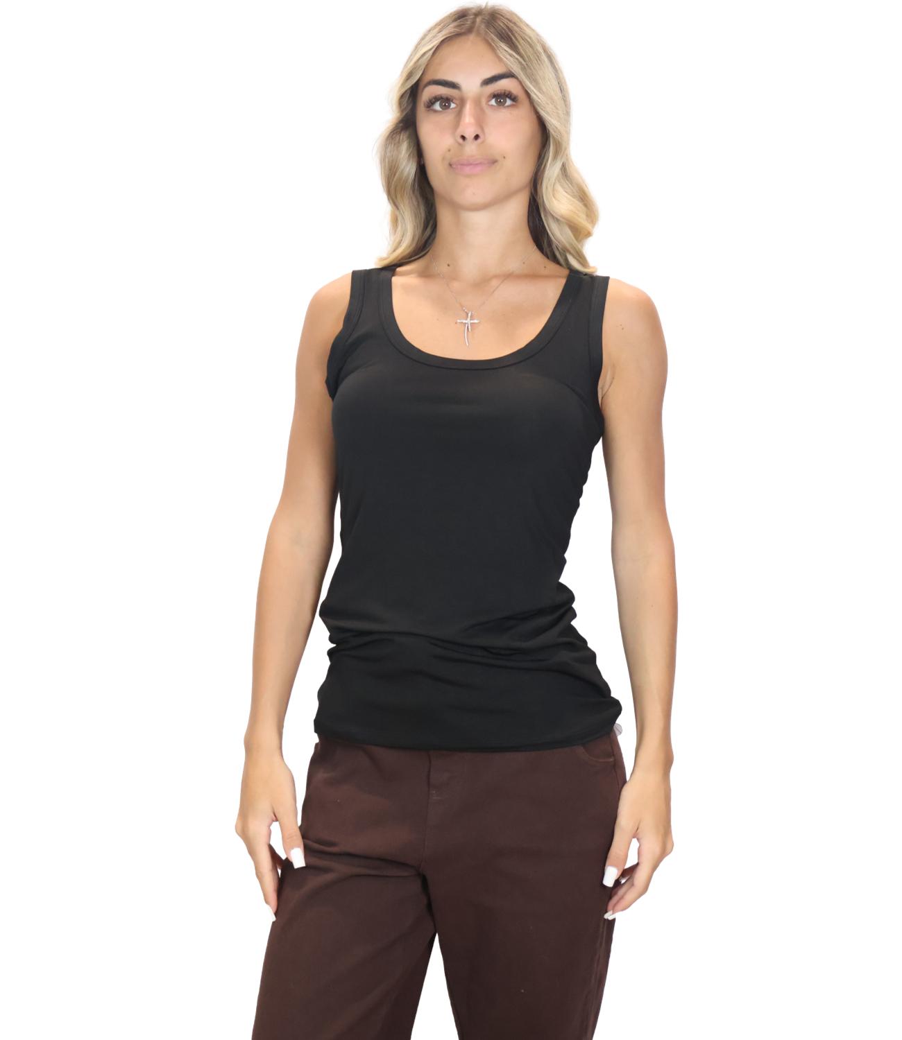 Canotta Kontatto MR7002C Donna - NerO-Black