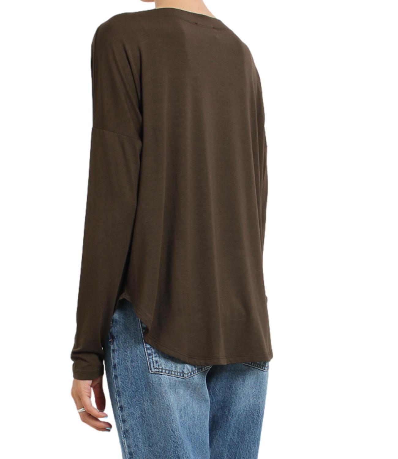 Blusa Kontatto MR7003C Donna - Moka