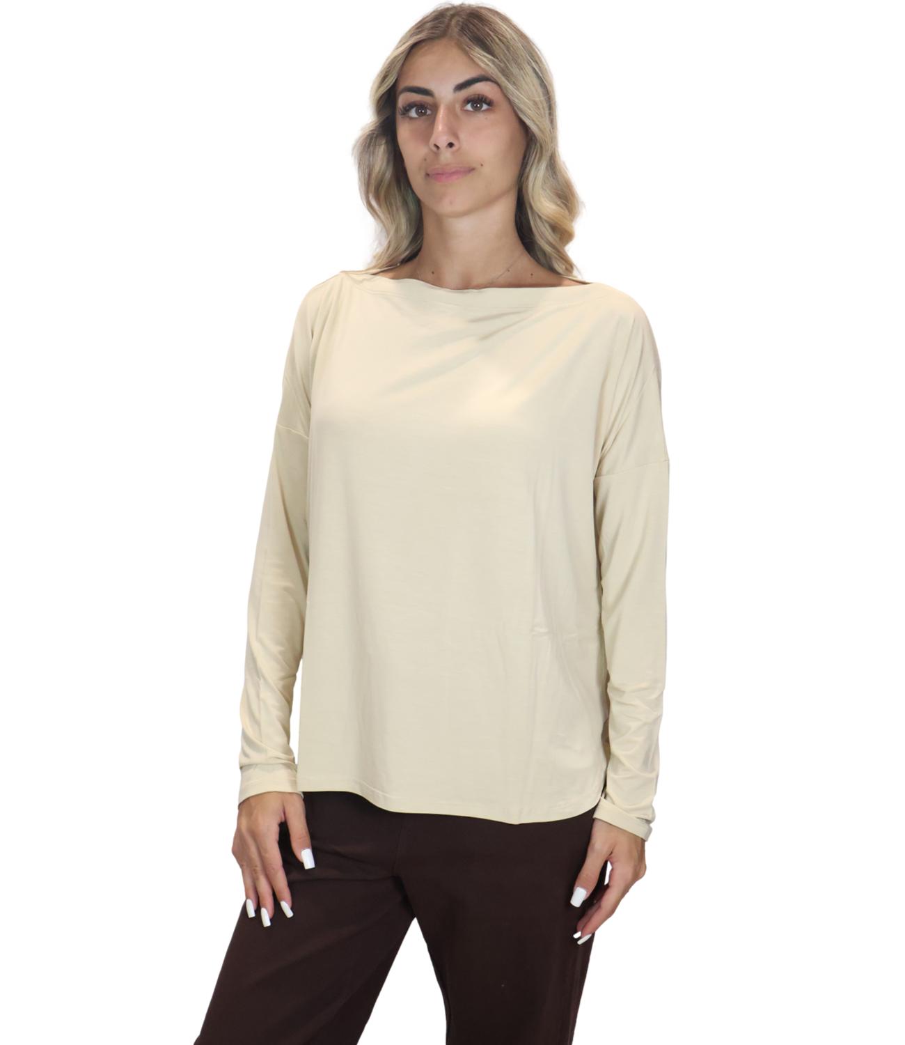 Blusa Kontatto MR7003C Donna - Talco