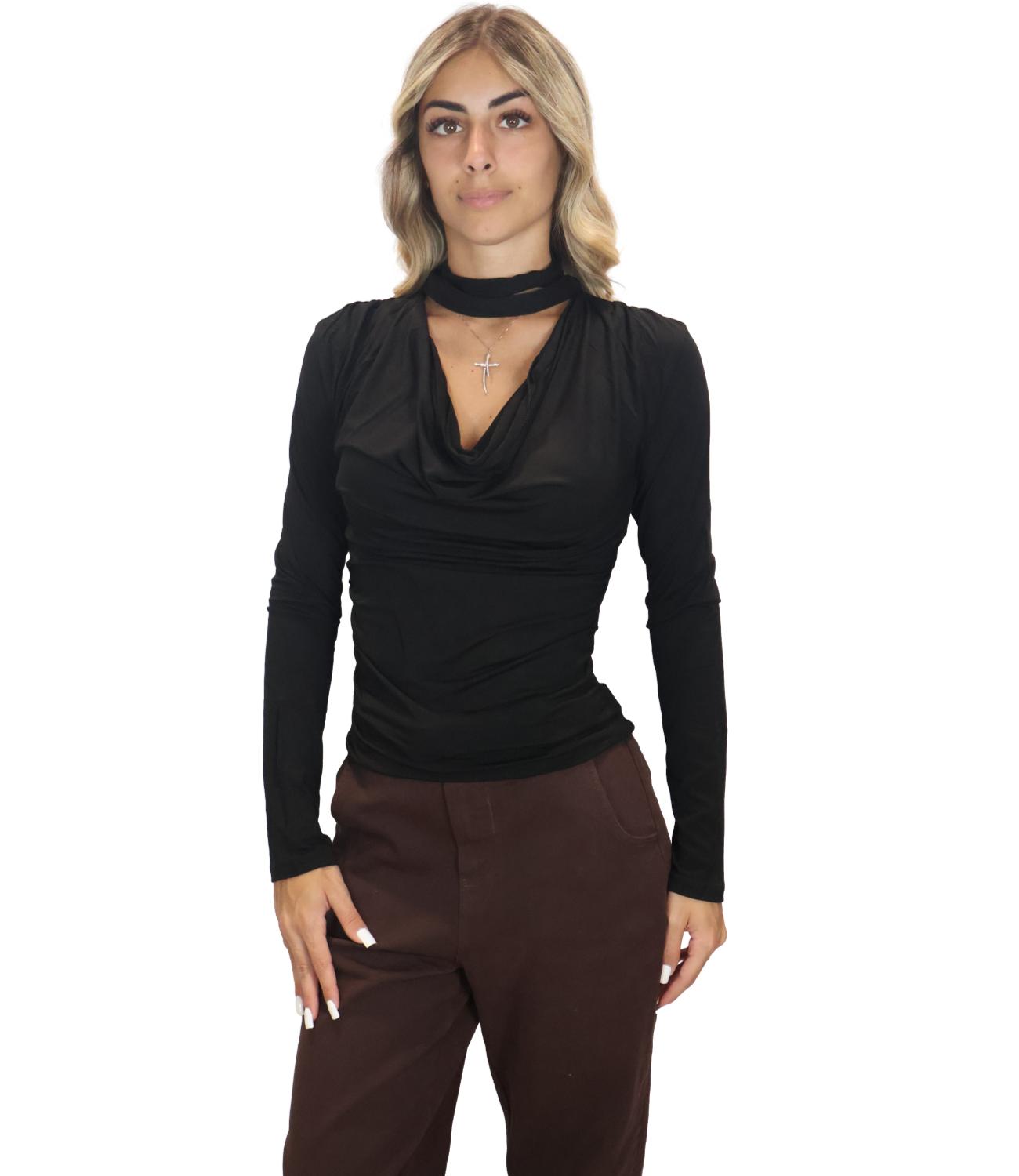 Blusa Kontatto MR7005C Donna - NerO-Black