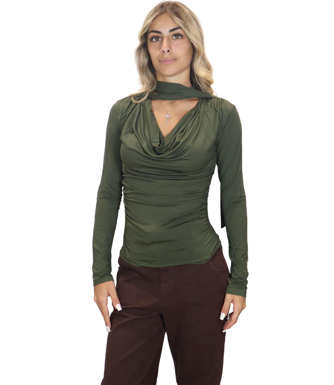Blusa Kontatto MR7005C Donna - Khaki