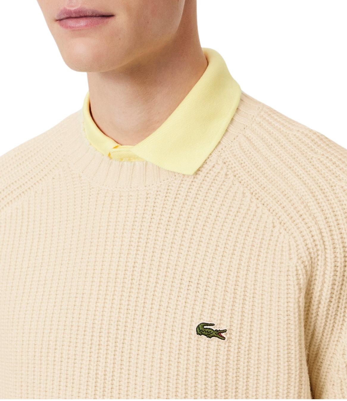 Pullover Lacoste AH3142 Uomo - Panna