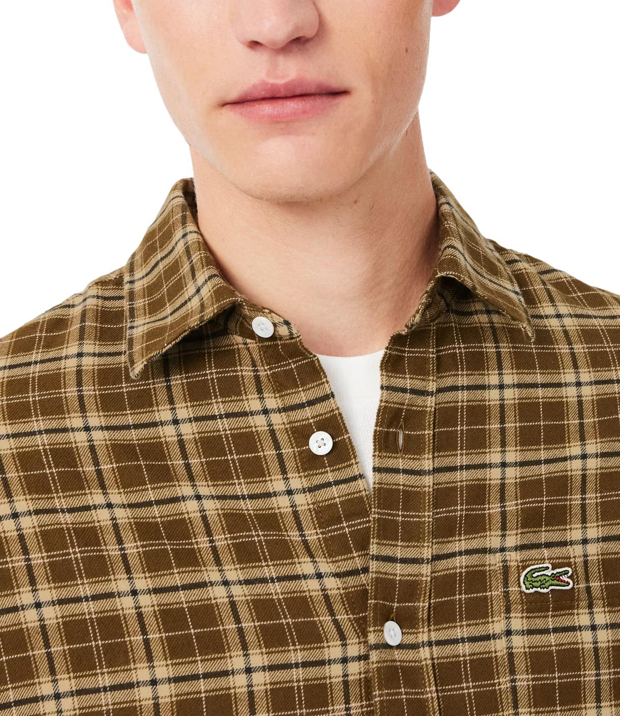 Camicia Lacoste CH8825 Uomo - Marrone/beige
