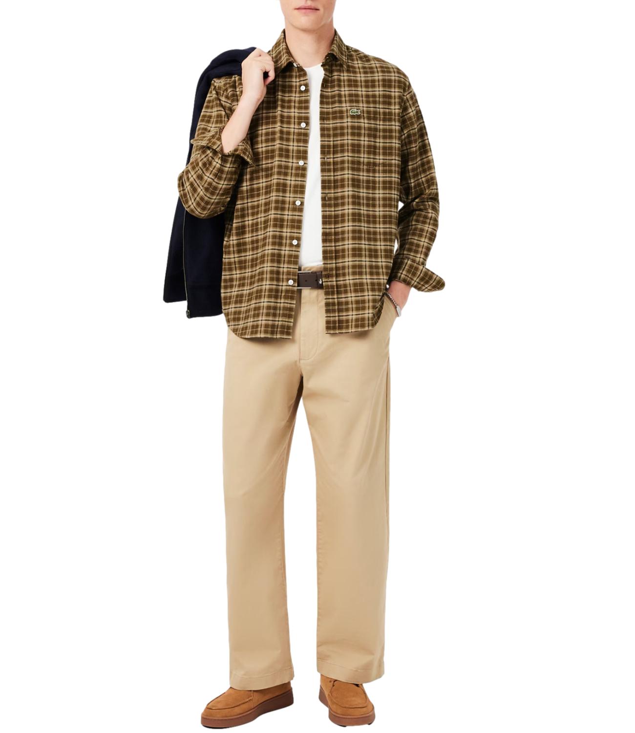 Camicia Lacoste CH8825 Uomo - Marrone/beige