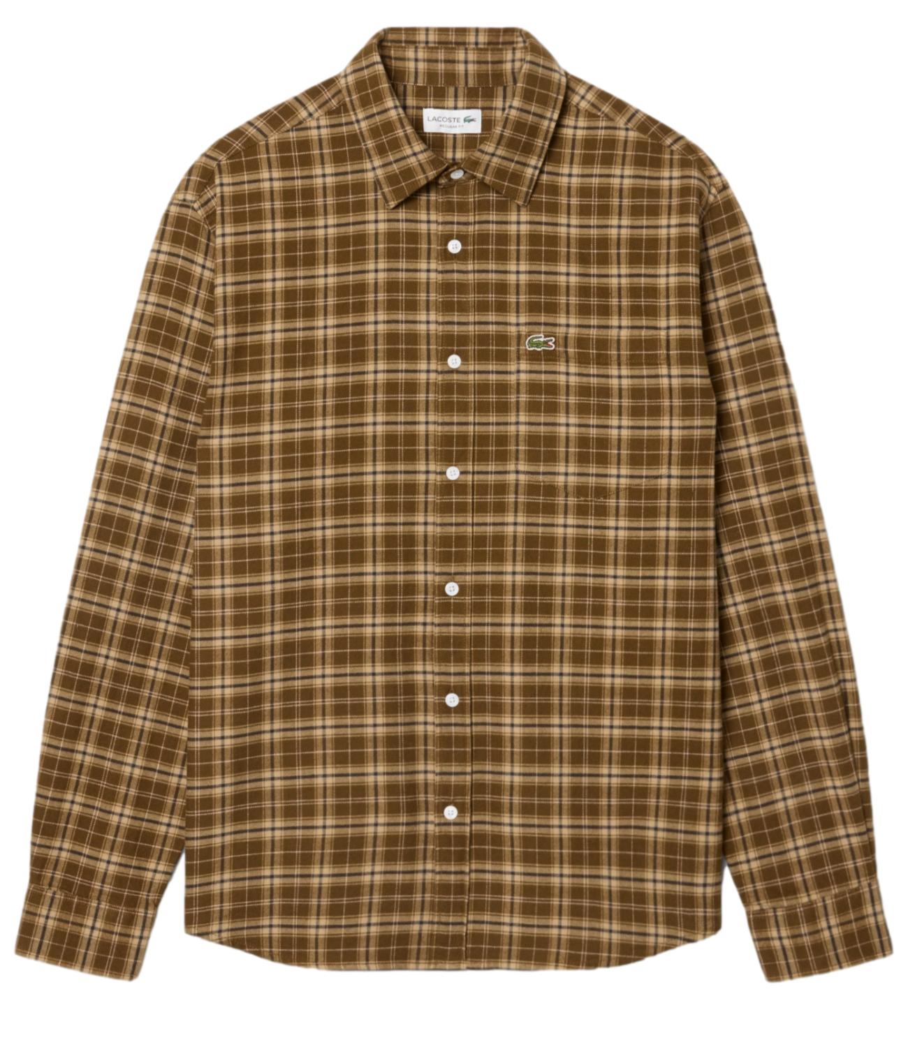 Camicia Lacoste CH8825 Uomo - Marrone/beige