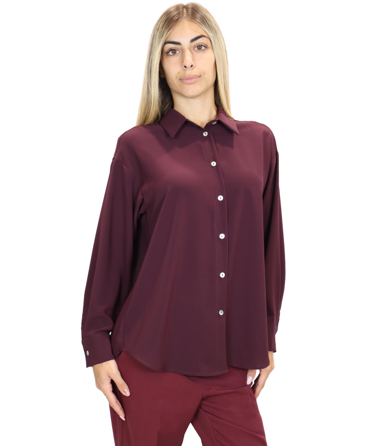 Camicia Le Streghe A26AD118 Donna - Melanzana
