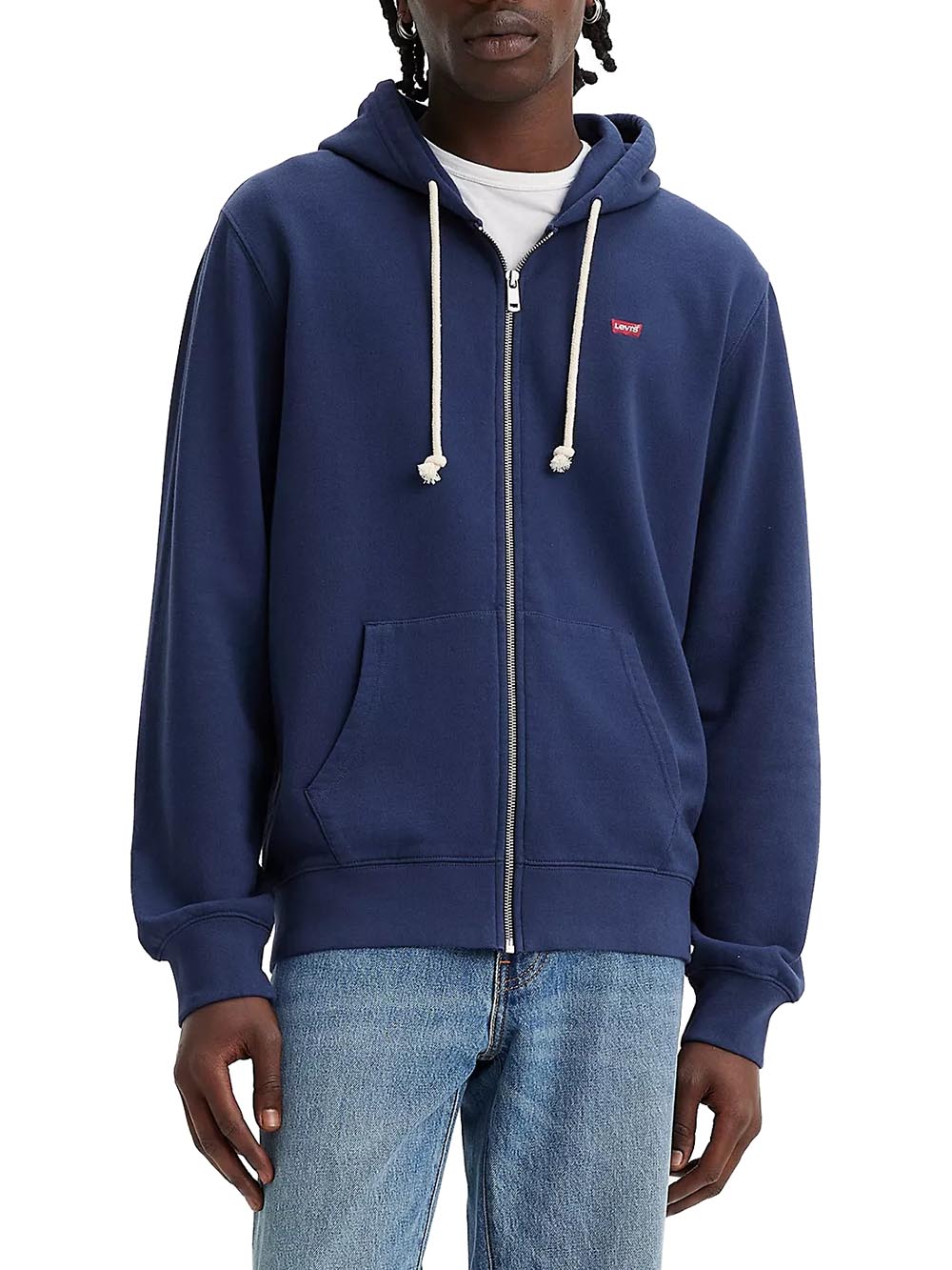 Felpa zip e cappuccio Levi's 34584 Uomo - Blu
