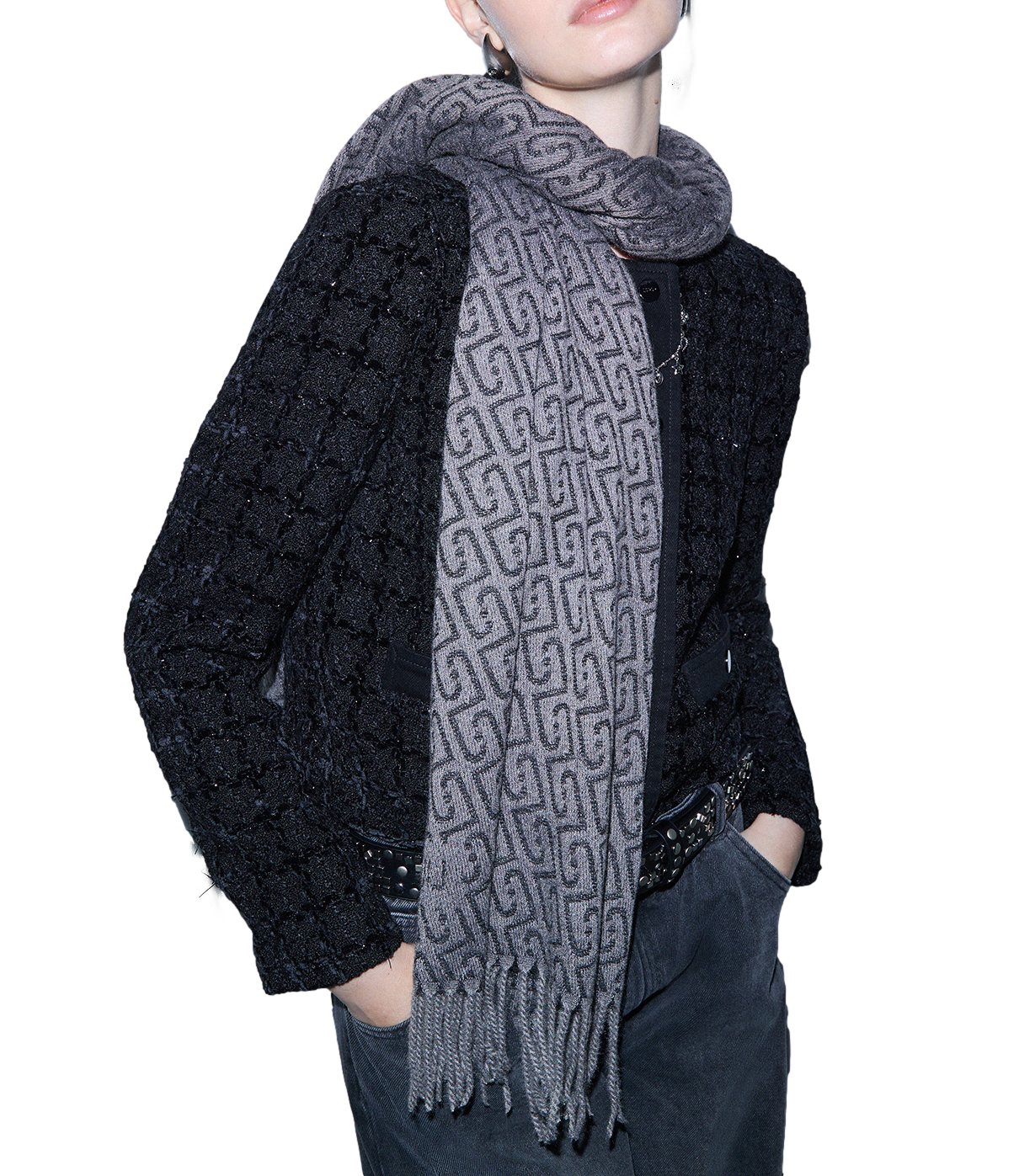 Sciarpa/Foulard Liu jo 2F6028T2742 Donna - Nero/antracite