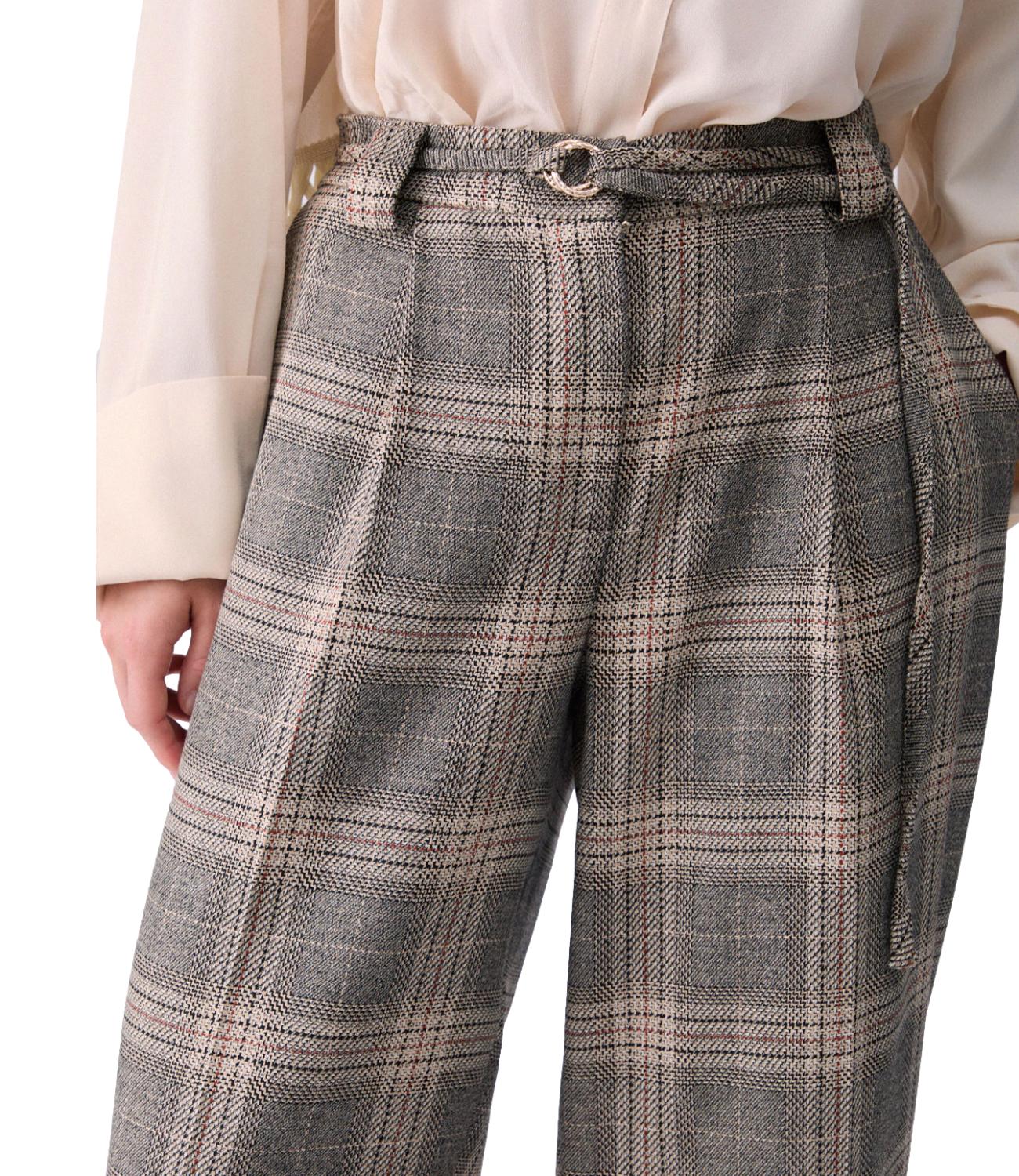 Pantalone Liu jo CF6080T859A Donna - Sandy Big Check