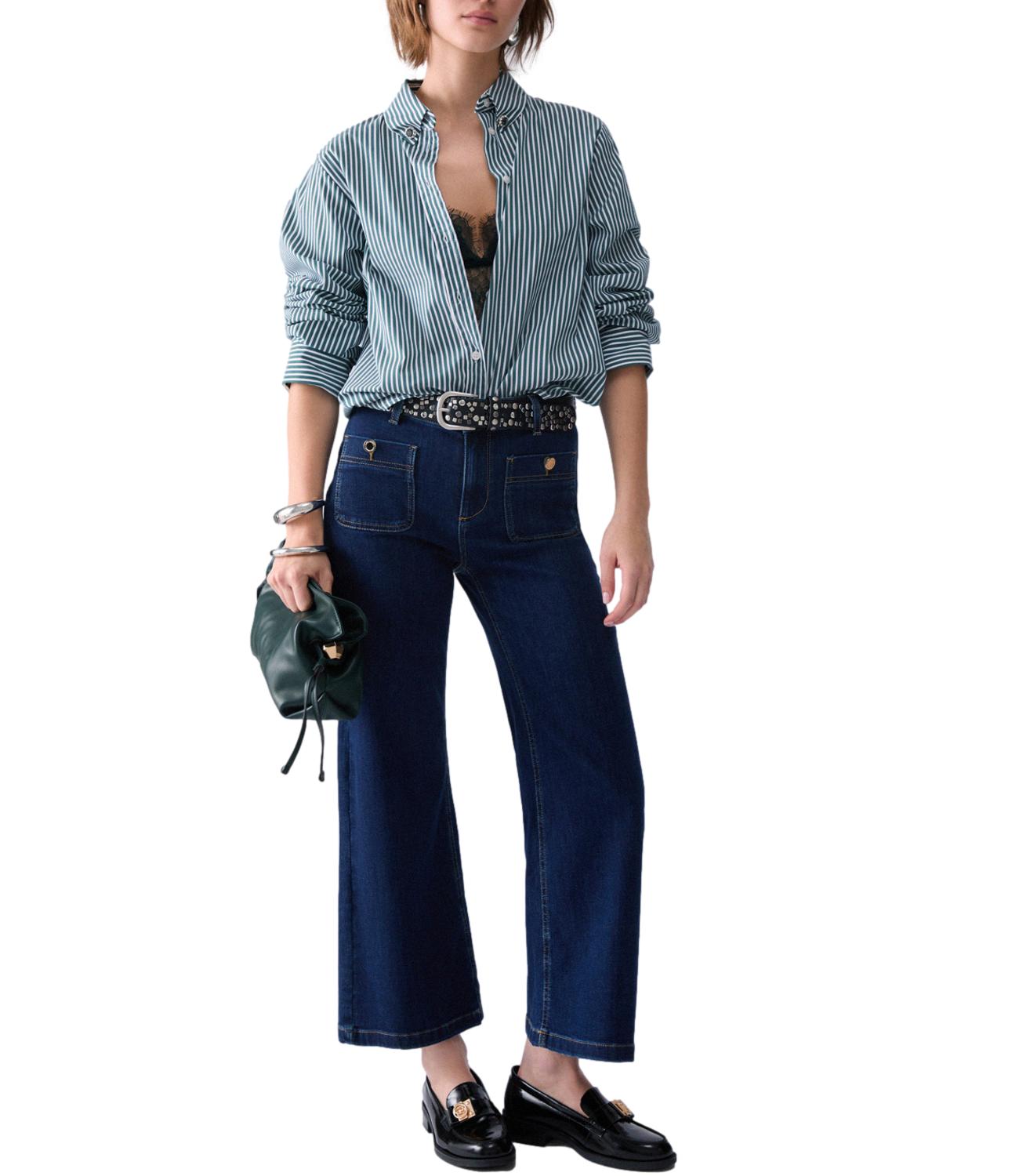 Camicia Liu jo CF6195T796A Donna - Dark Green/white