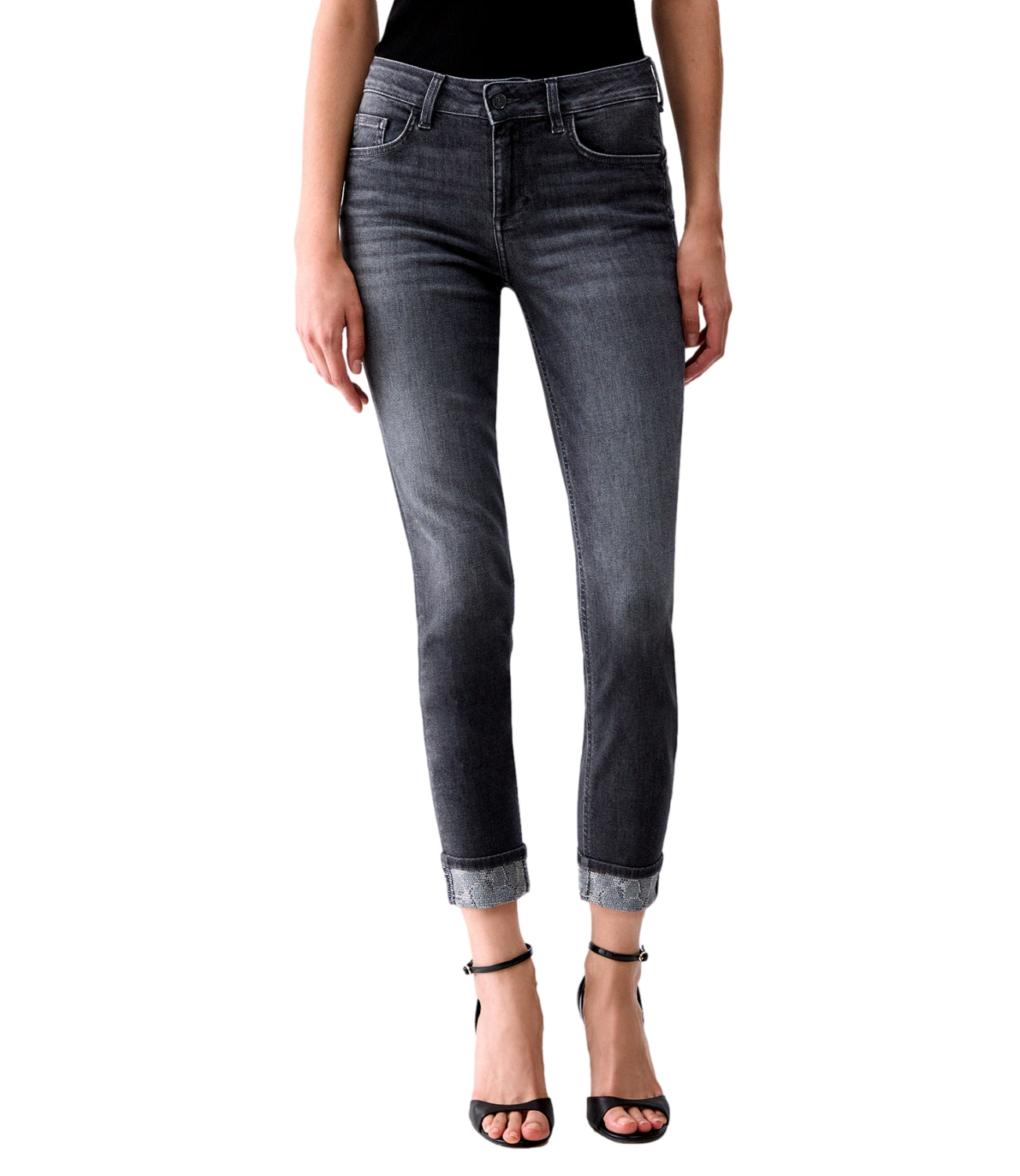 Jeans Liu jo UF6006D0305 Donna - Den.grey Sparkling