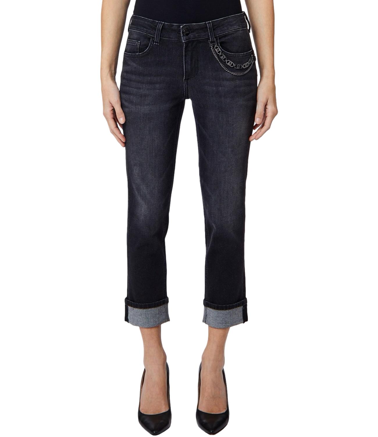 Pantalone Liu jo UF6006D4797 Donna - Den.black Twist Wash