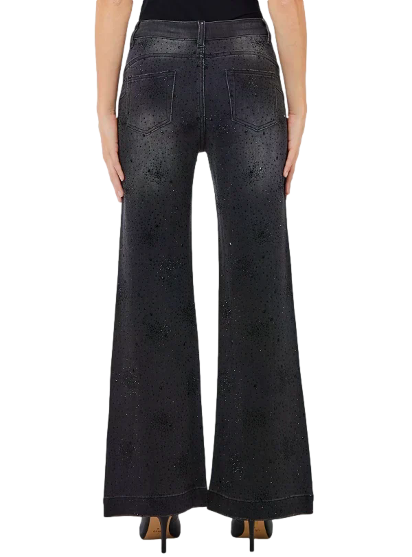 Pantalone Liu jo UF6107D0423 Donna - Den.black Glam Wash