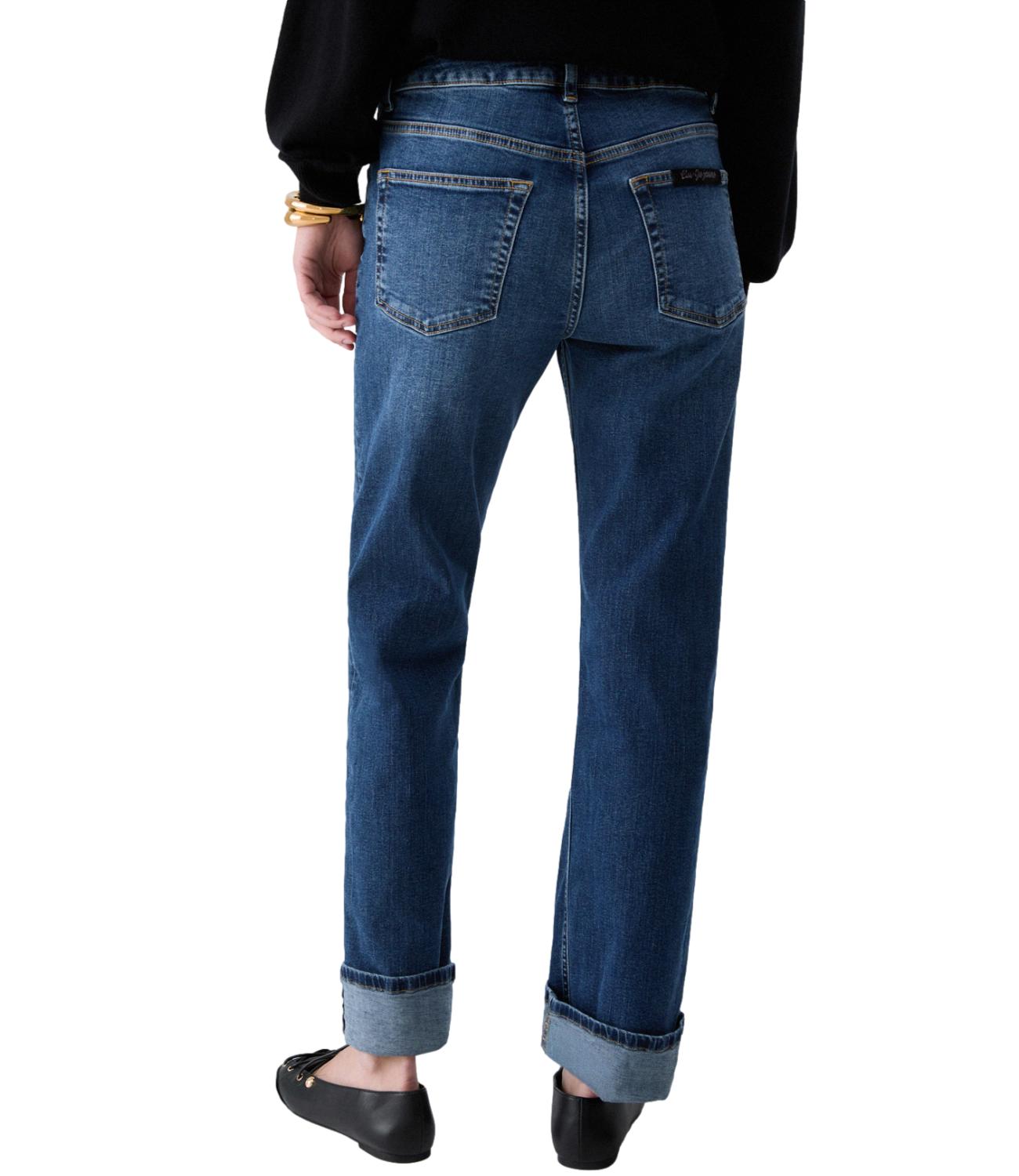 Pantalone Denim Liu jo UF6225D0360 Donna - Den.blu Mid Comfort