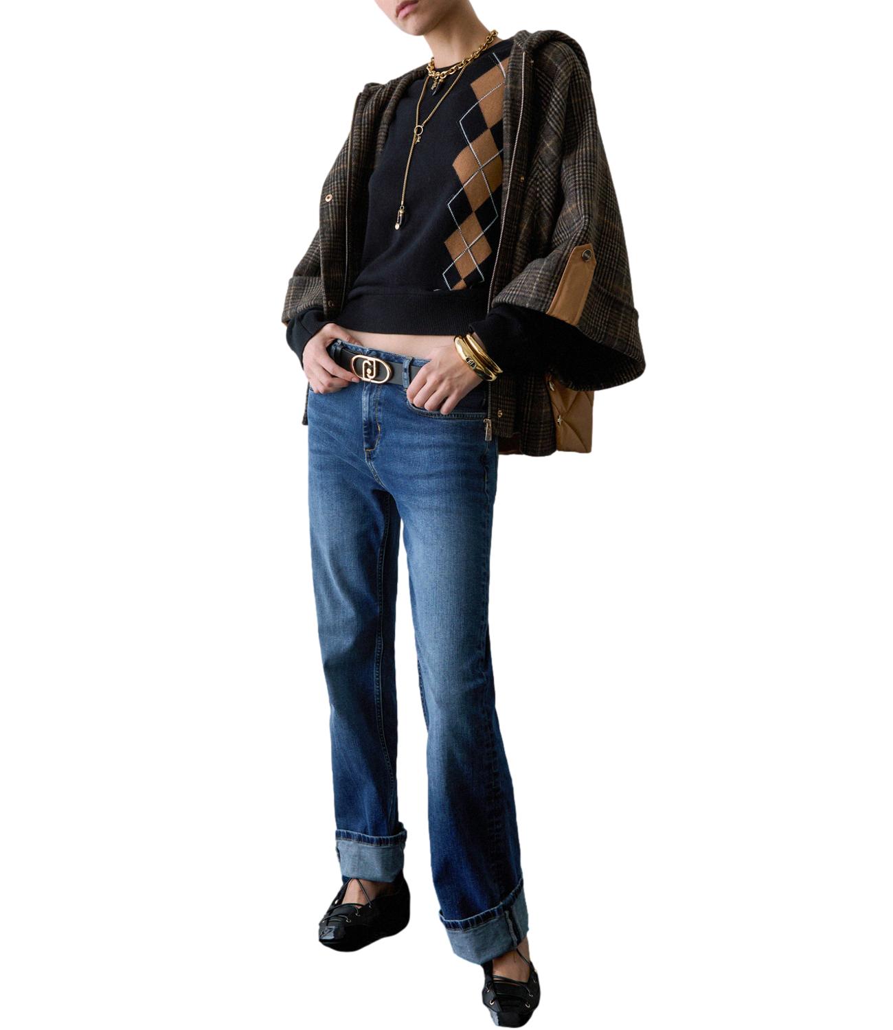 Pantalone Denim Liu jo UF6225D0360 Donna - Den.blu Mid Comfort