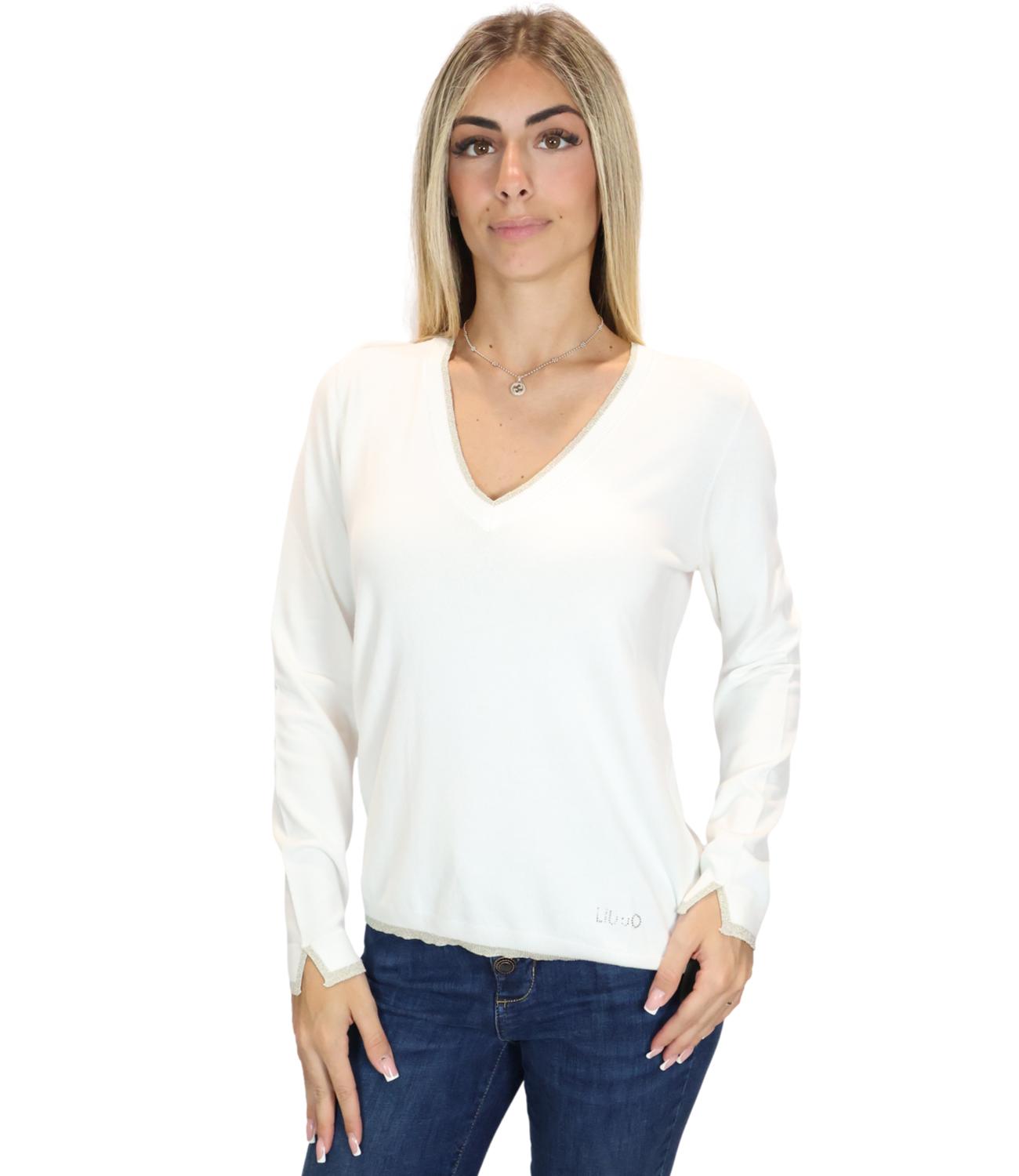 Maglia Liu jo WF6012MS49I Donna - Bianco Lana