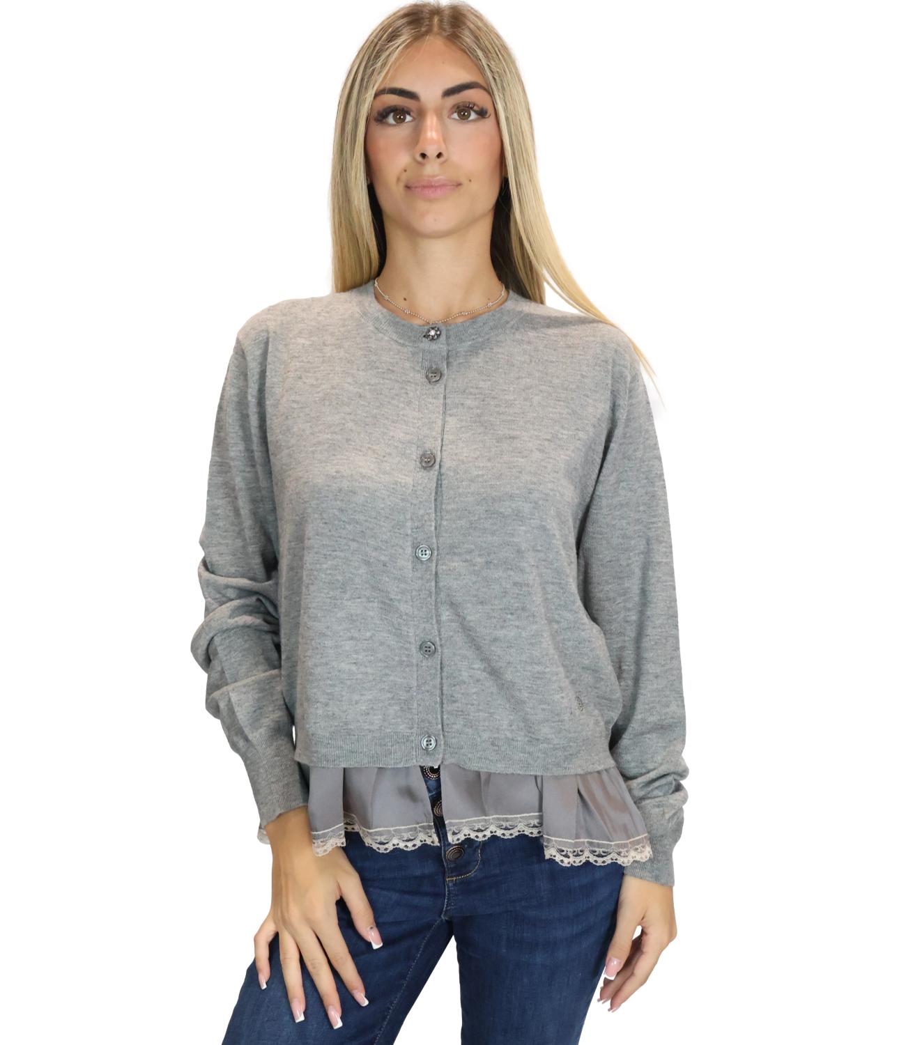 Maglia Liu jo WF6034MA16R Donna - Grigio Md.melange