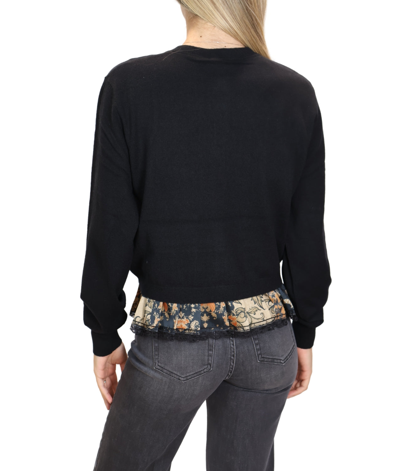 Cardigan Liu jo WF6034MA16R Donna - Black/blossom Patch