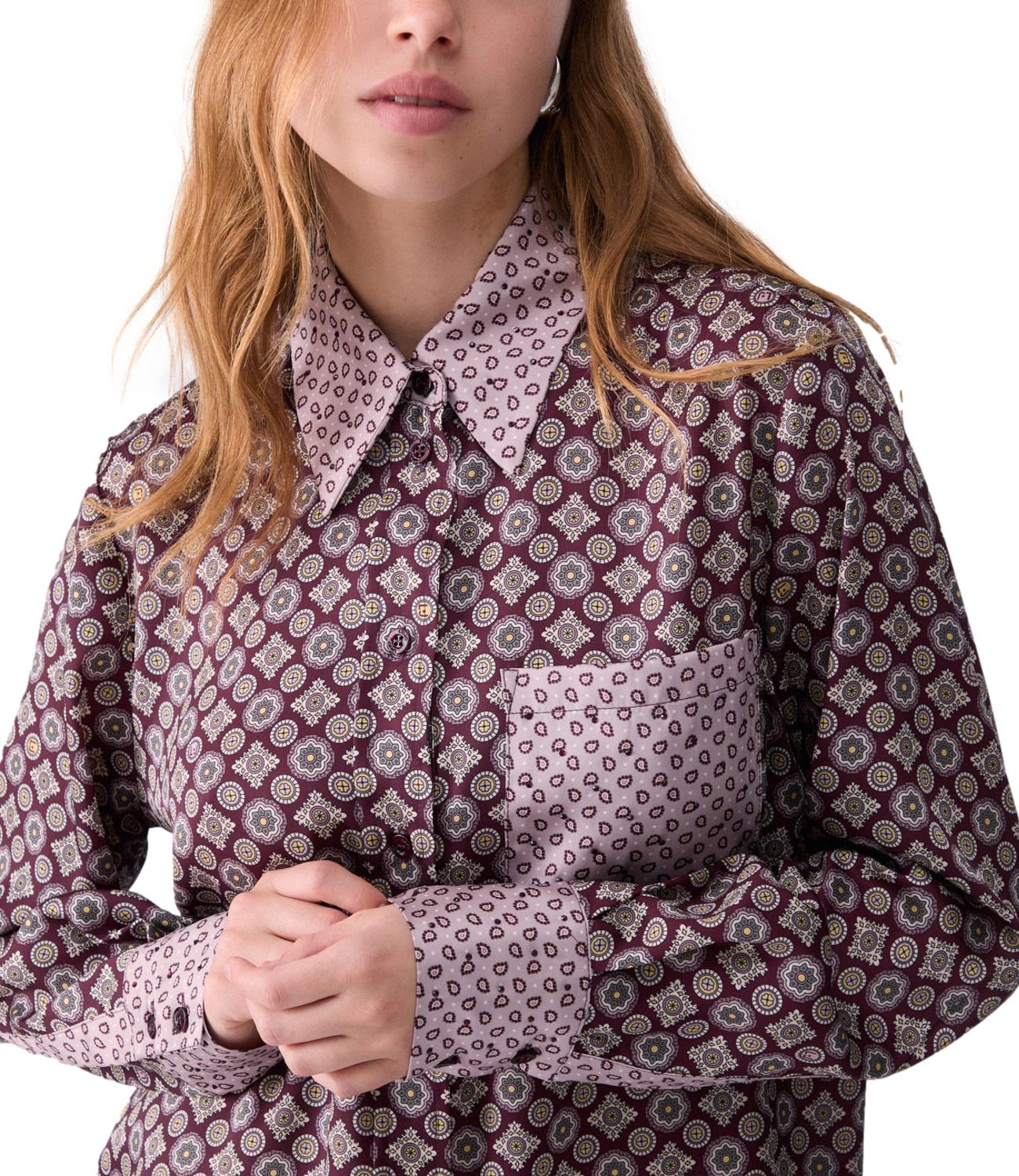 Camicia Liu jo WF6198TS531 Donna - Big Auberg Geom/sm L