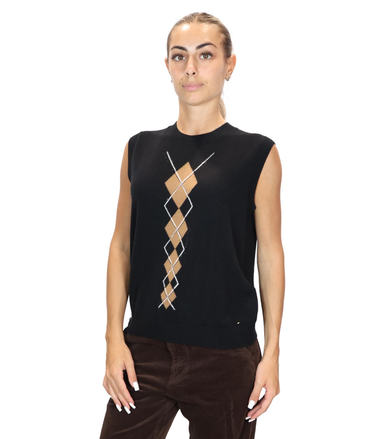 Maglia Liu jo WF6289MA16R Donna - Ballantyne Black/bei