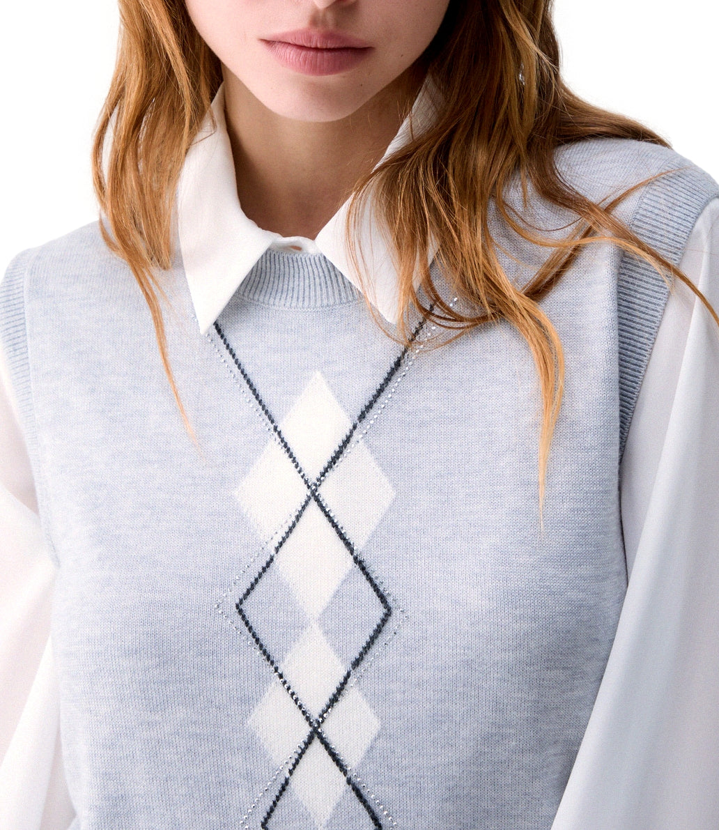Maglia Liu jo WF6289MA16R Donna - Ballantyne L.gray/bc