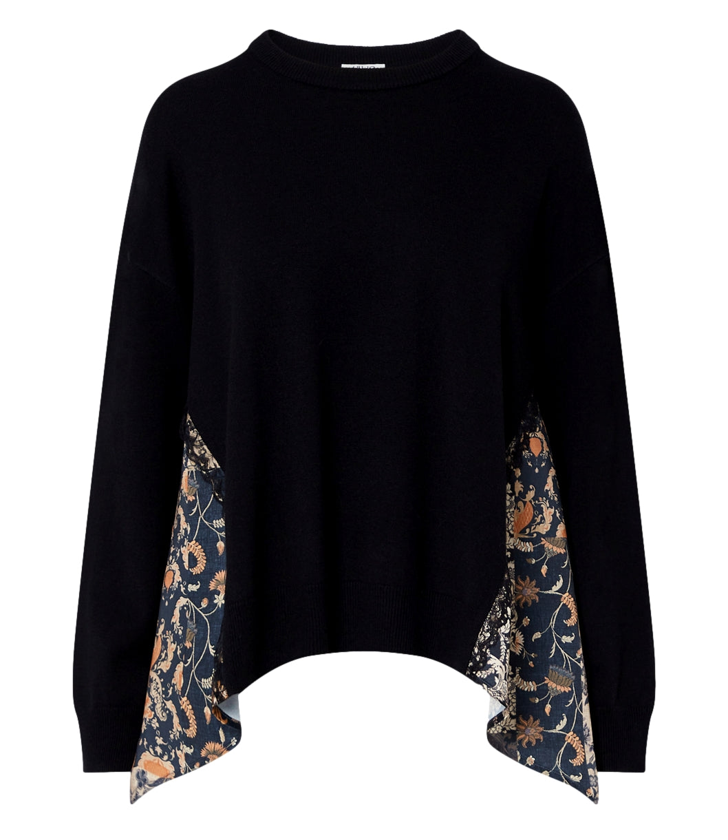 Maglia Liu jo WF6290MA16R Donna - Black/blossom Patch