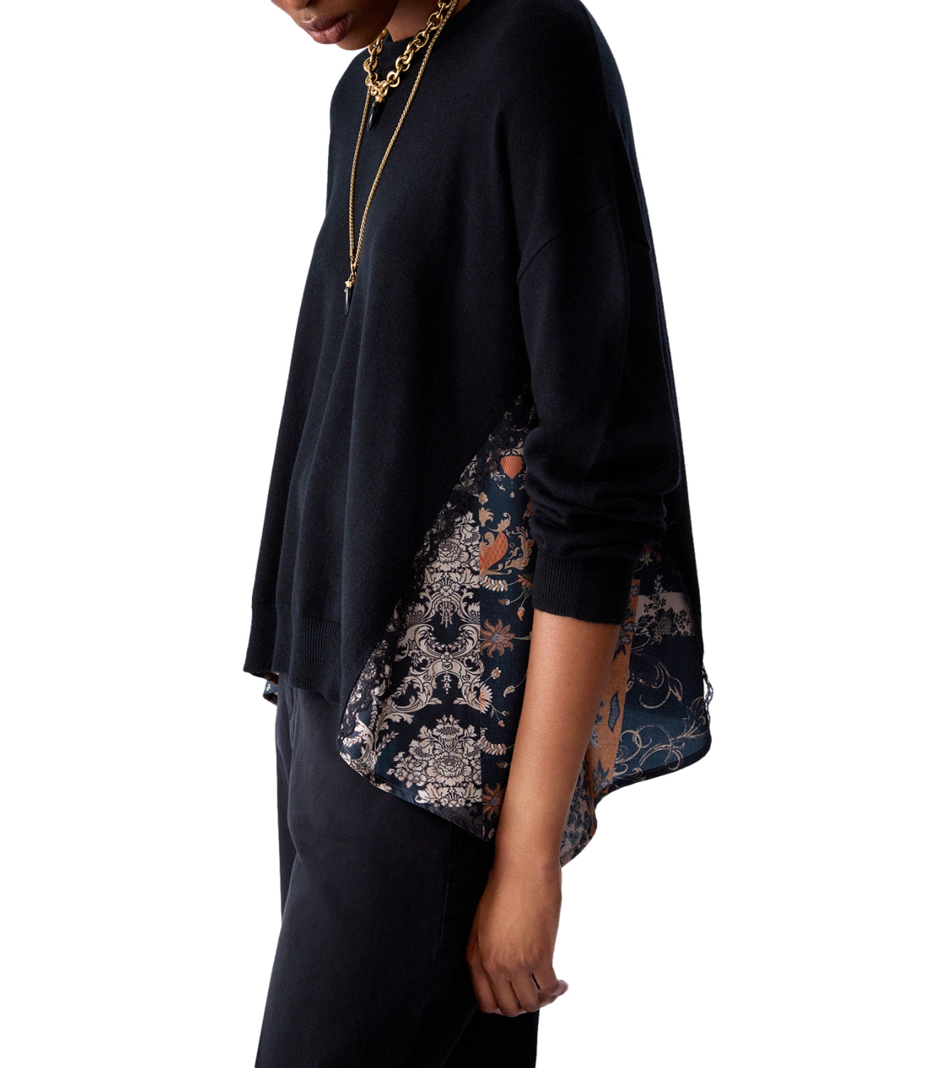 Maglia Liu jo WF6290MA16R Donna - Black/blossom Patch