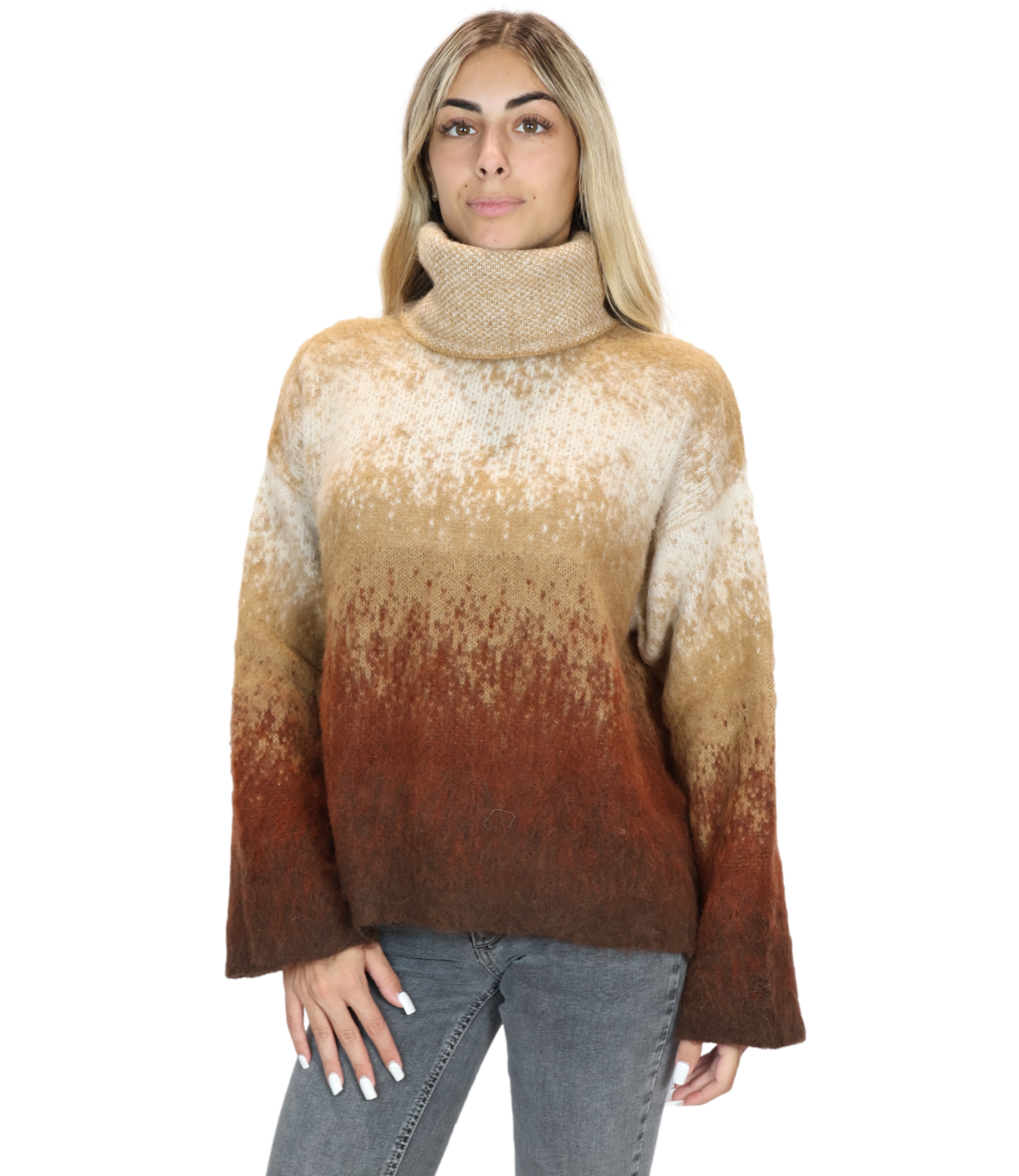 Maglia Liu jo WF6426MA58P Donna - Camel Alpace Degrade