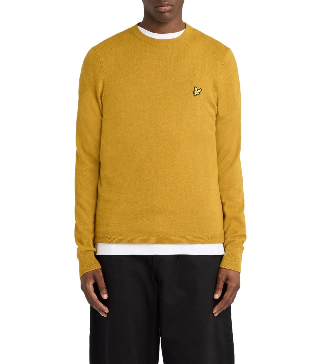Pullover girocollo Lyle & Scott giallo bronze