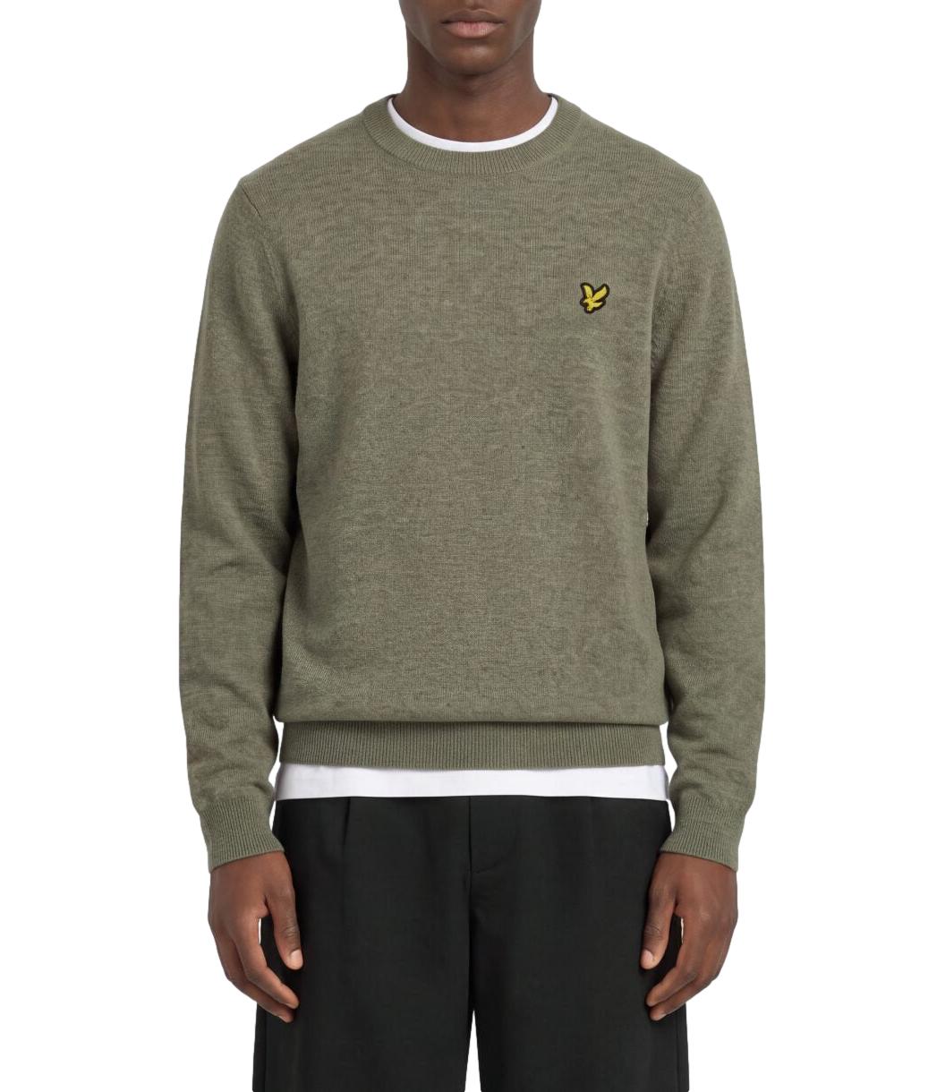 Maglia Lyle & Scott 263MLSKN2114VC Uomo - Khaki Smoke Marl