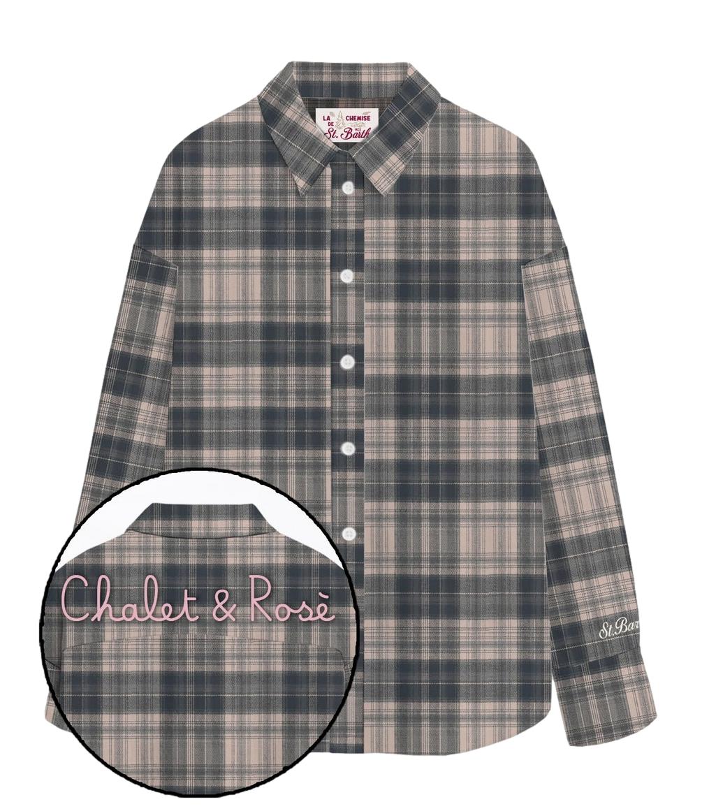 Camicia Mc2 Saint Barth GIG0001 Donna - Tartan Sb Rose 2115 Emb
