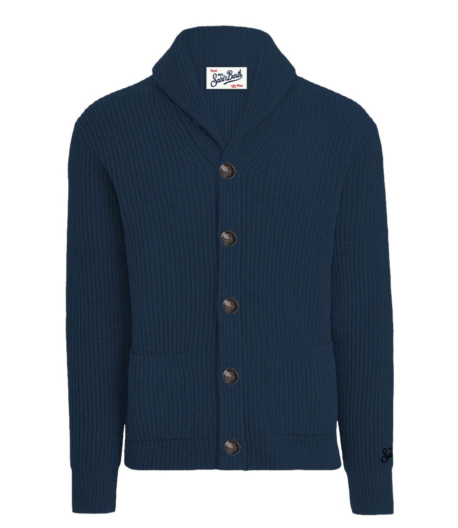 Cardigan Mc2 Saint Barth GLAS001 Uomo - 62 Night Blue