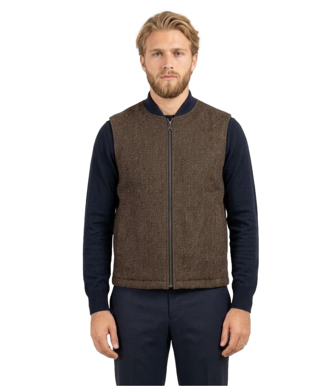 Gilet Mentore COWBOY PLAIN Uomo - Marron Glace'