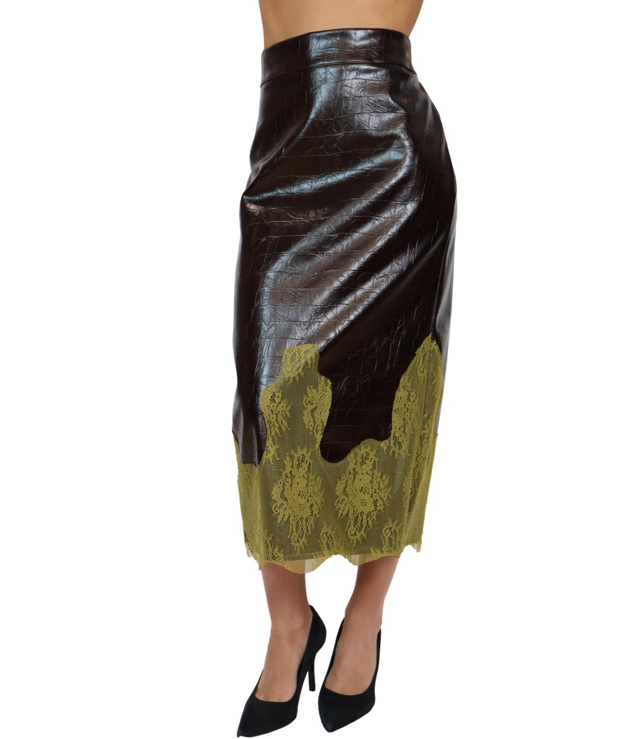 Gonna Motel 80-S647FW26NT Donna - Moro/verde