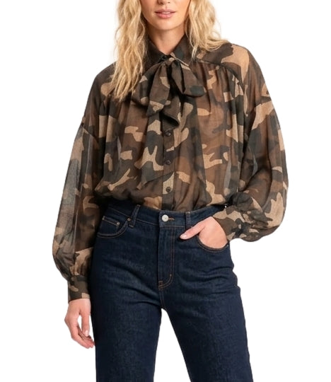 Camicia Motel C50467MO Donna - Verde Militare