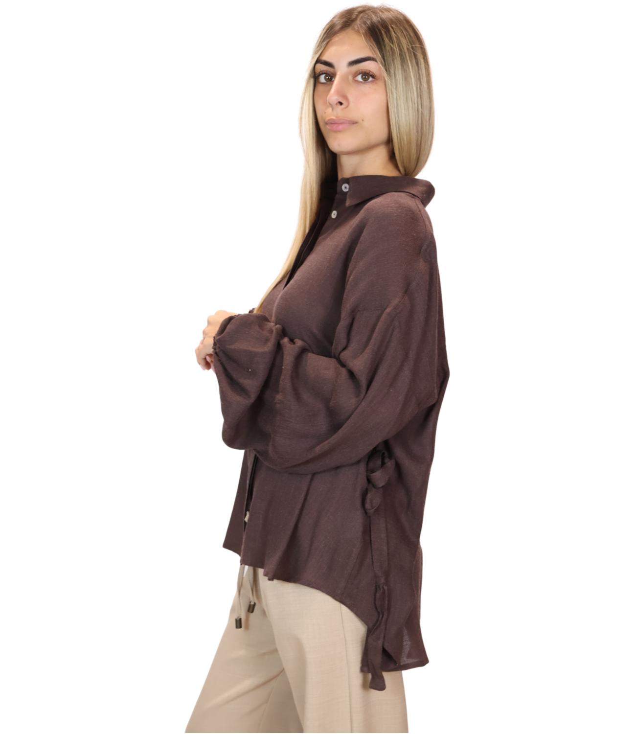 Camicia Motel C7387-T274-BAS Donna - Fondente