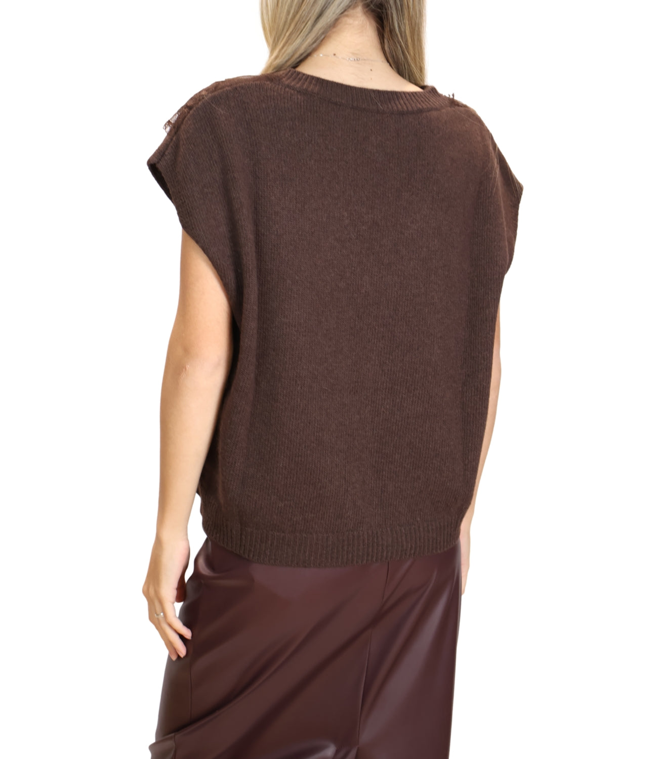 Gilet Motel D81560/APP1 Donna - Moro