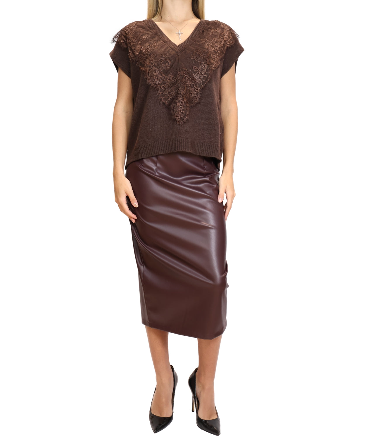 Gilet Motel D81560/APP1 Donna - Moro