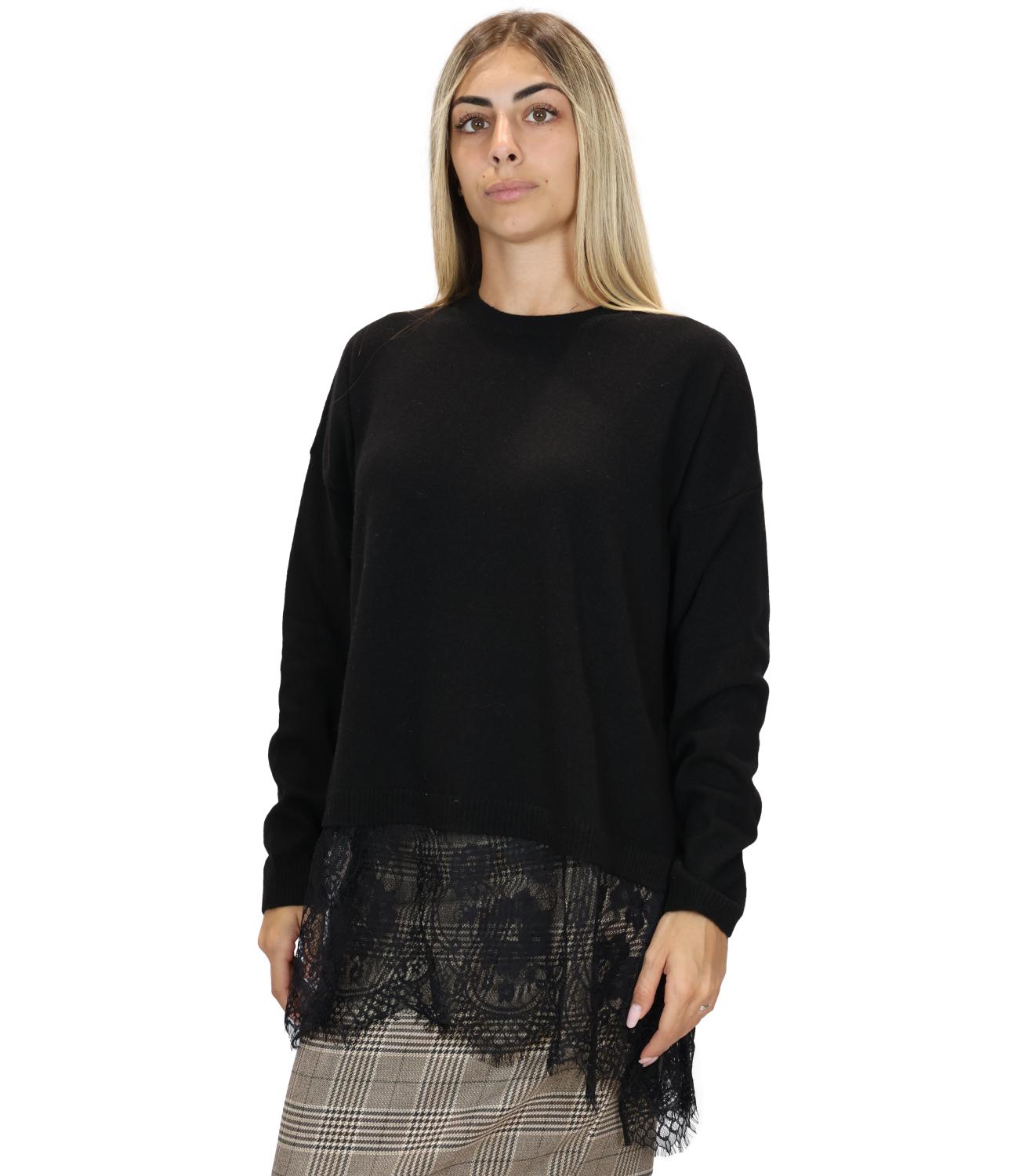 Maglia Motel D82637-APP1 Donna - Nero