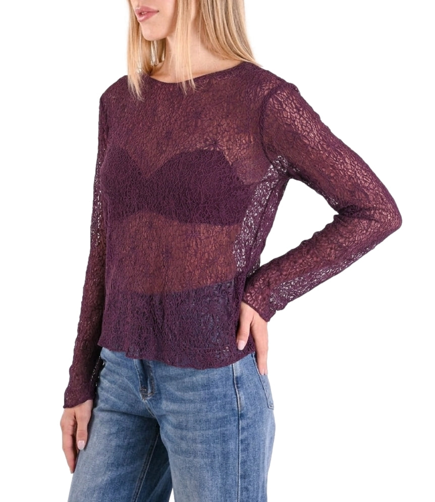 Maglia Myastreet PN0105-06 Donna - Prugna
