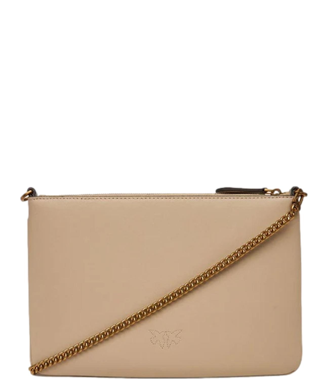 Borsa Pinko 100455-A0F1 Donna - BeigE-Grigio FumO-Antique Gold