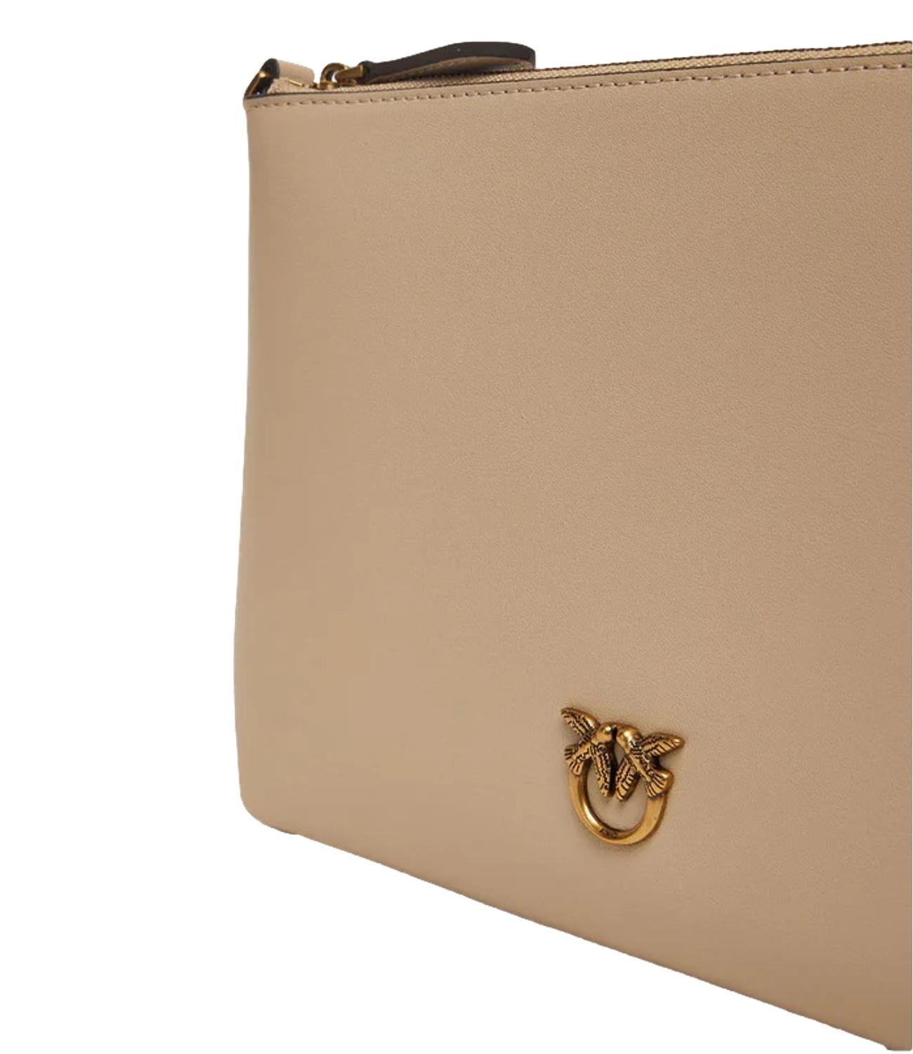 Borsa Pinko 100455-A0F1 Donna - BeigE-Grigio FumO-Antique Gold