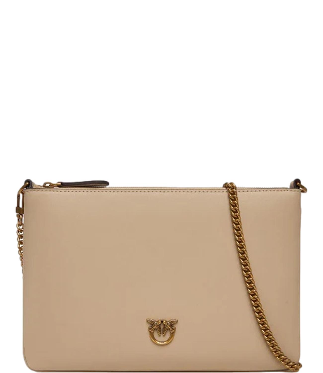 Borsa Pinko 100455-A0F1 Donna - BeigE-Grigio FumO-Antique Gold