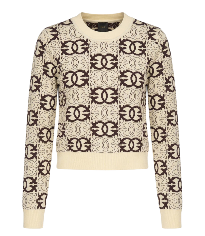 Maglia Pinko 106041-A2YD Donna - Beige/marrone
