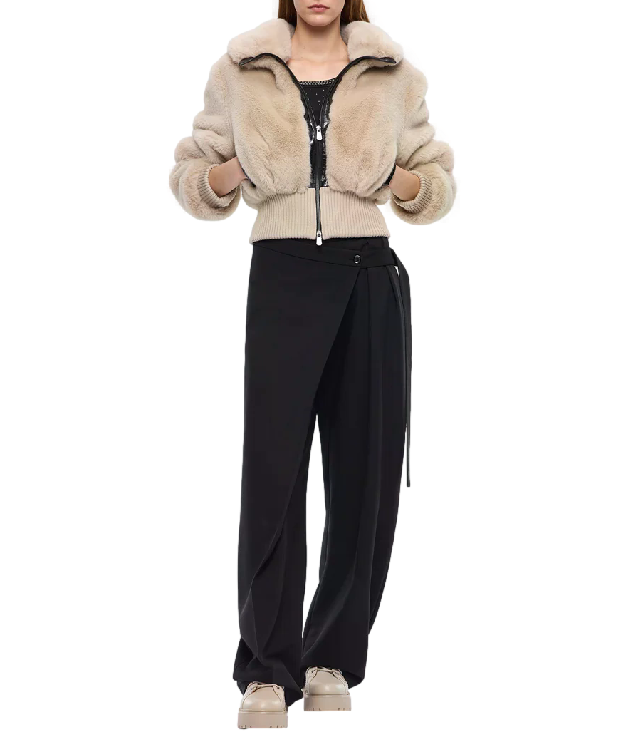 Pelliccia Pinko 107040-A3E7 Donna - BeigE-Giorno Piovoso