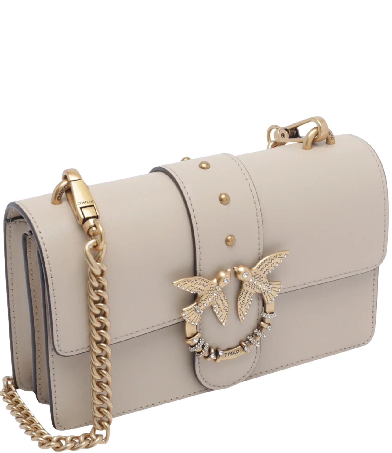 Borsa Pinko 107071-A0F1 Donna - BeigE-Grigio FumO-Antique Gold