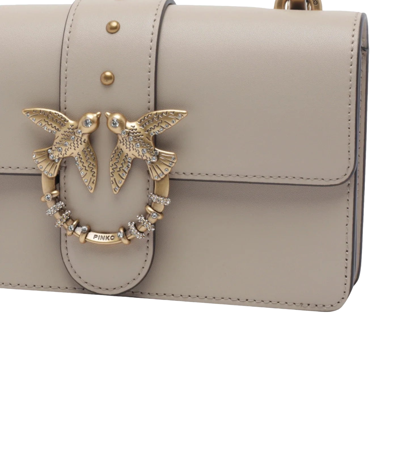 Borsa Pinko 107071-A0F1 Donna - BeigE-Grigio FumO-Antique Gold